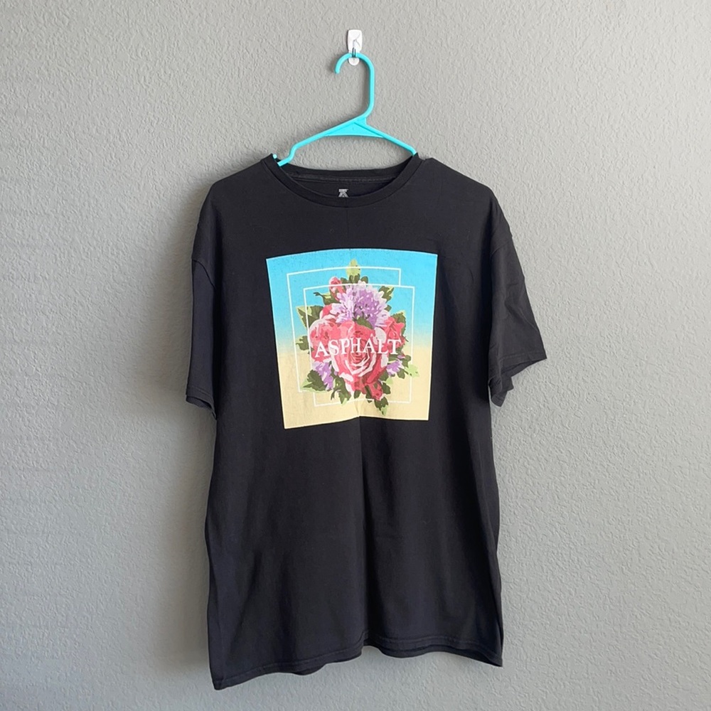 Asphalt, Large, Black T-shirt